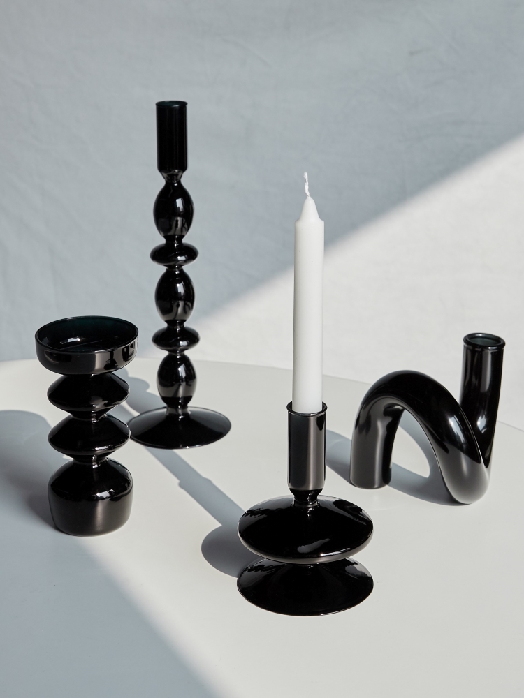 Nórdica, Castiçal Preto, Luz De Velas De