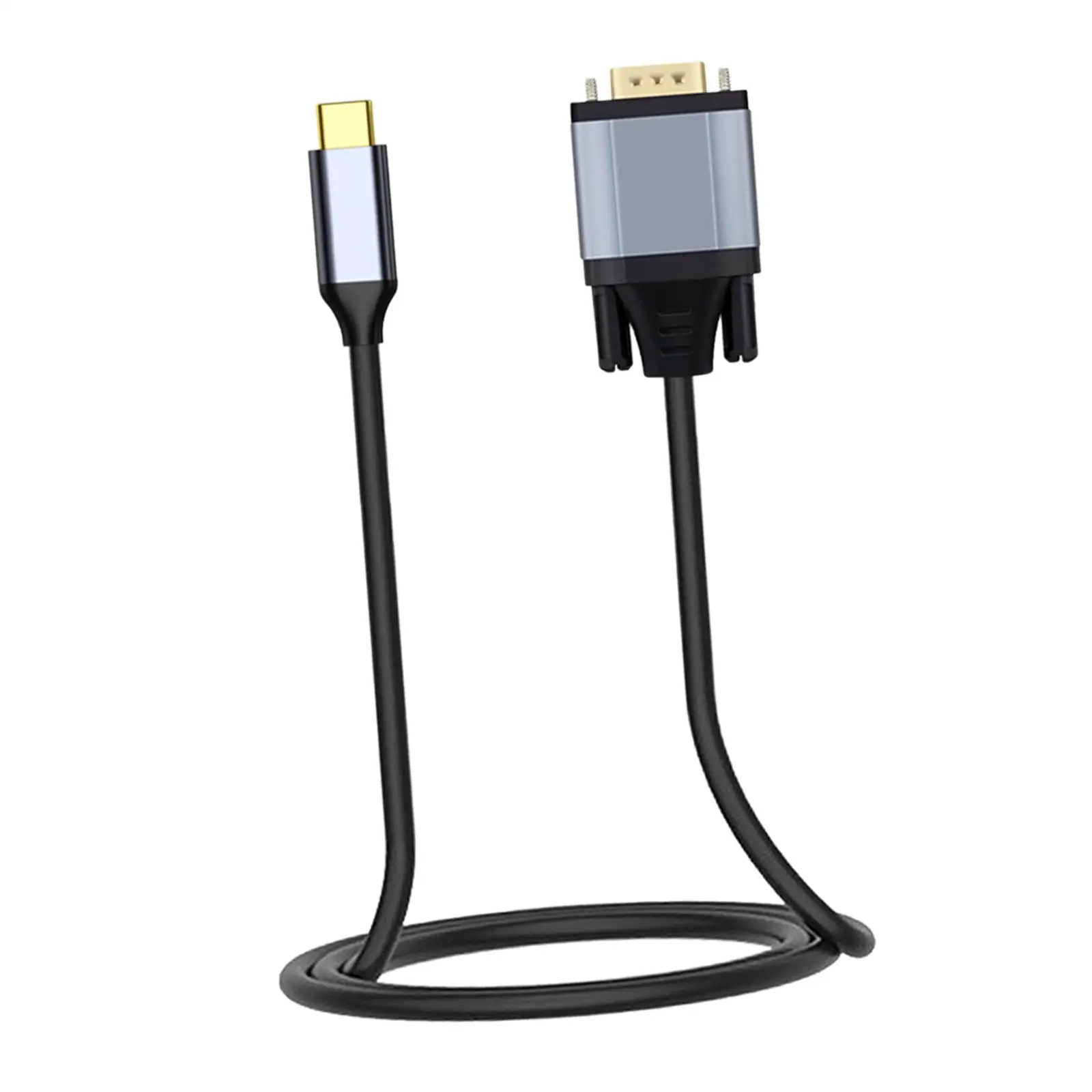 USB3.1 Type C to VGA Adapter Cable 1.8 Plug and Gbps ,Durable 1080P ,Converter for Projector, Screen Monitor
