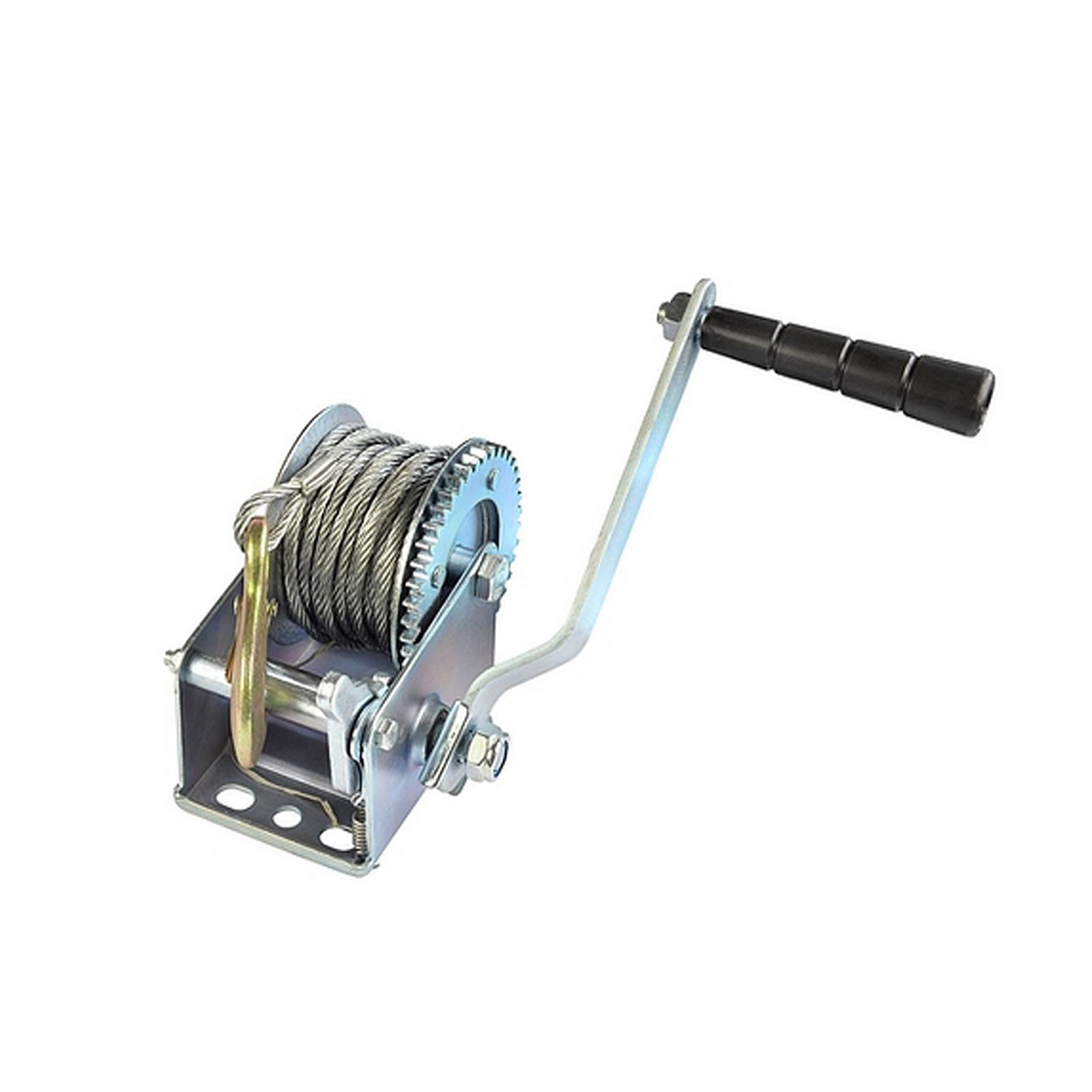 Manual Hand Winch 800lbs Replacement Parts with Rope Practical Repair Fittings Simple to Use Cable Trailer Winch for Motorhomes