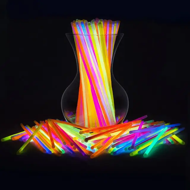 100pc Multi Color Light Sticks Glow Fluorescence Sticks Bracelets Necklaces  Neon Party Supplies Luminous Decoration Light Up Toy