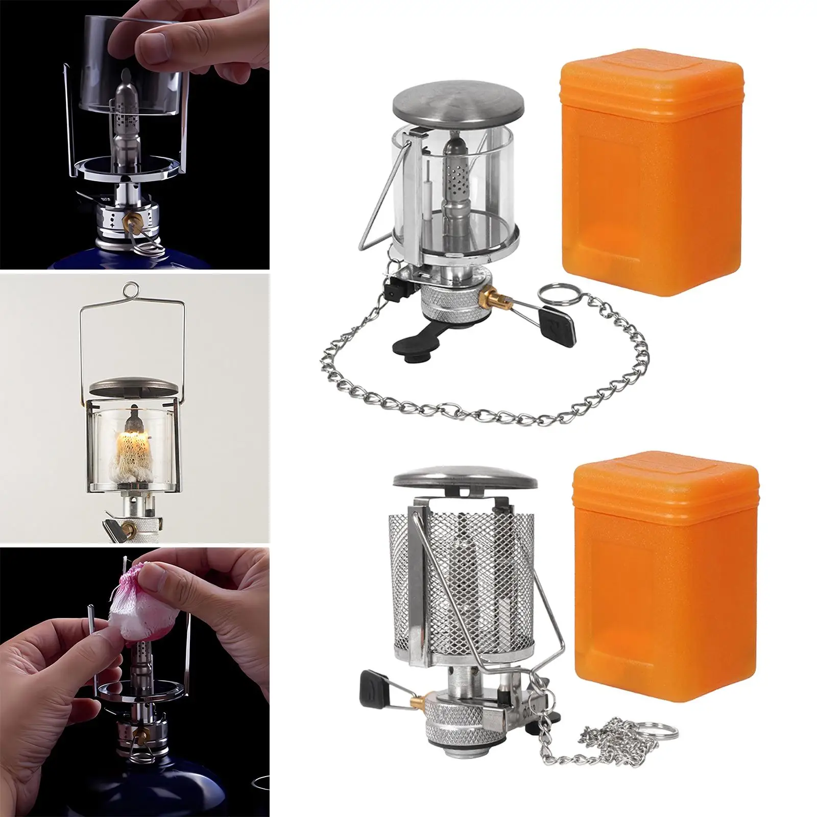 Portable Gas Lantern Lighting Adjustable Torch Fuel Lamp Camping Lights for Backpacking Fishing Emergency Hiking Picnic