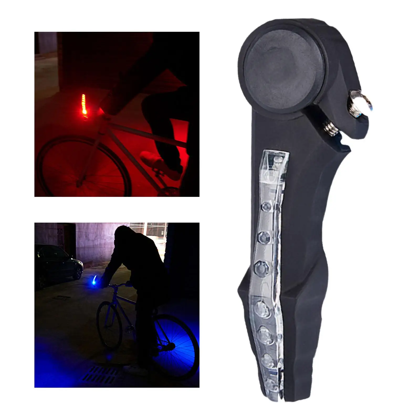 Mountain Bike Handlebar LED Turn Signal Lights  Handle Bar  Safety Warning Lamp  Cycling Handlebar Light