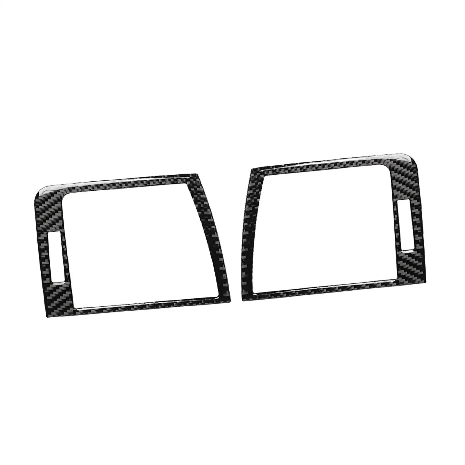 2 Pieces Auto Dashboard Air Vent trim cover Carbon Fiber for   E46 Accessory