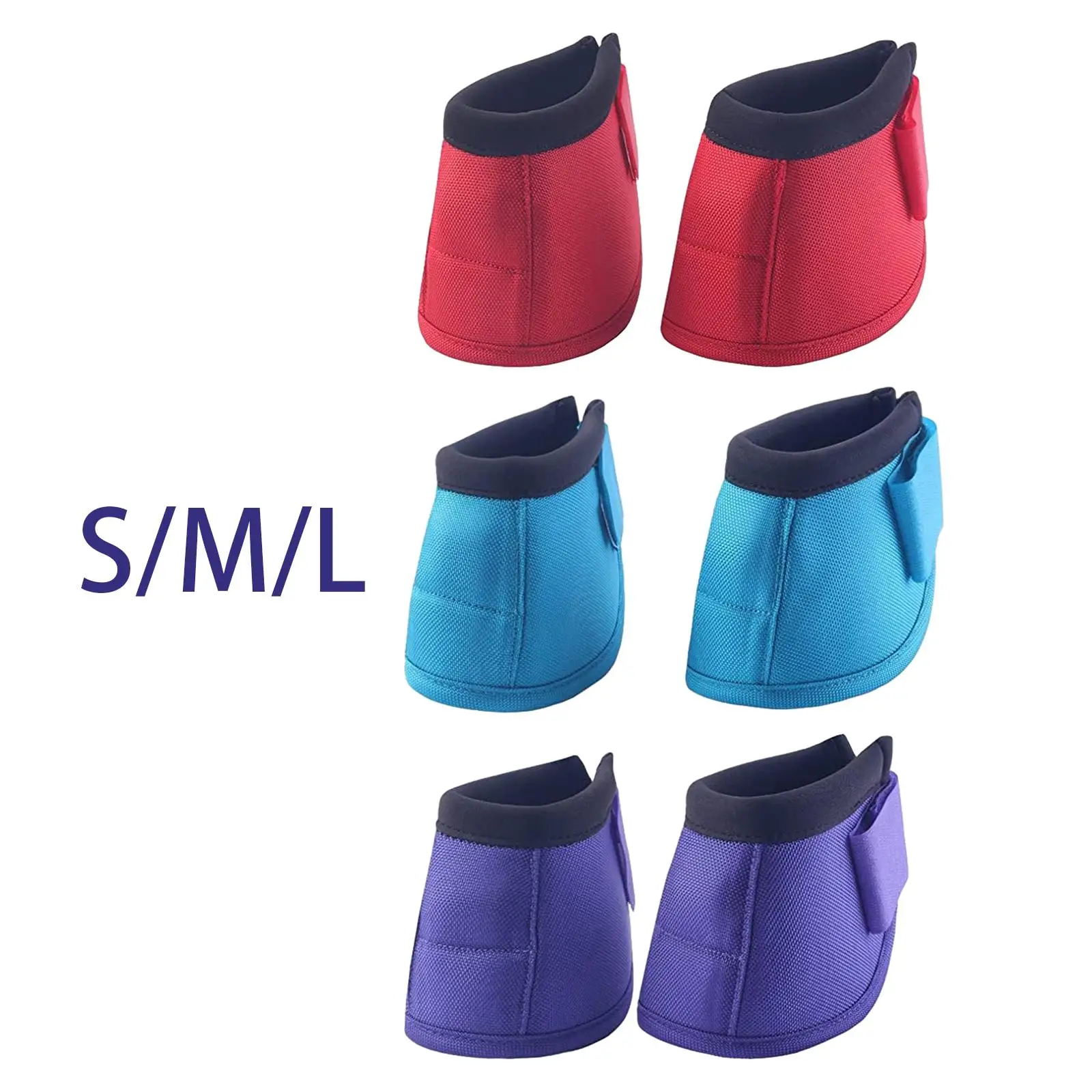 Horse Bell Boots Lightweight Portable Comfortable Sold in Pairs Shock Absorbing Durable Guard Protective Equestrian Equipment