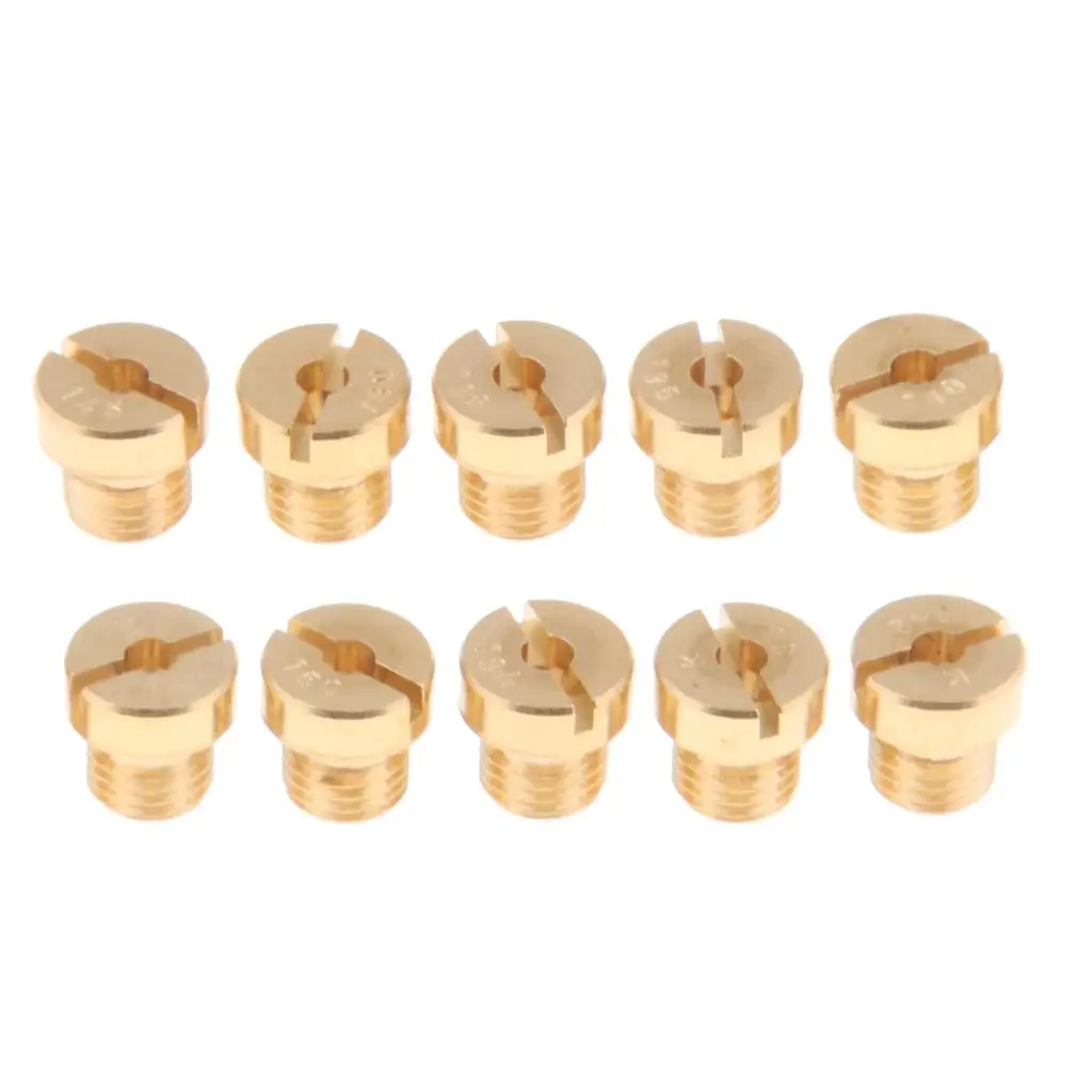 10 pieces M6 hexagon injection nozzle, carburetor main jet set