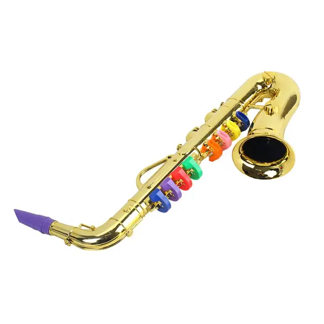 Instrumento de 8 nota juguetes musicale instrumentos musicales portátiles y  sonido, instrumento de trompeta para niño juguete , saxofón saxofón verde  CUTICAT mini saxofón