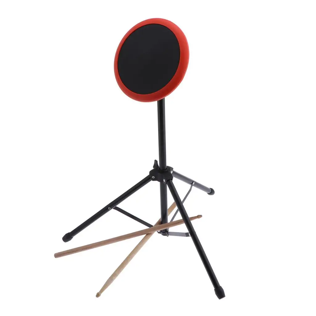 Drummer Practice Pad  with Portable Tripod Stand Drumsticks and Bag