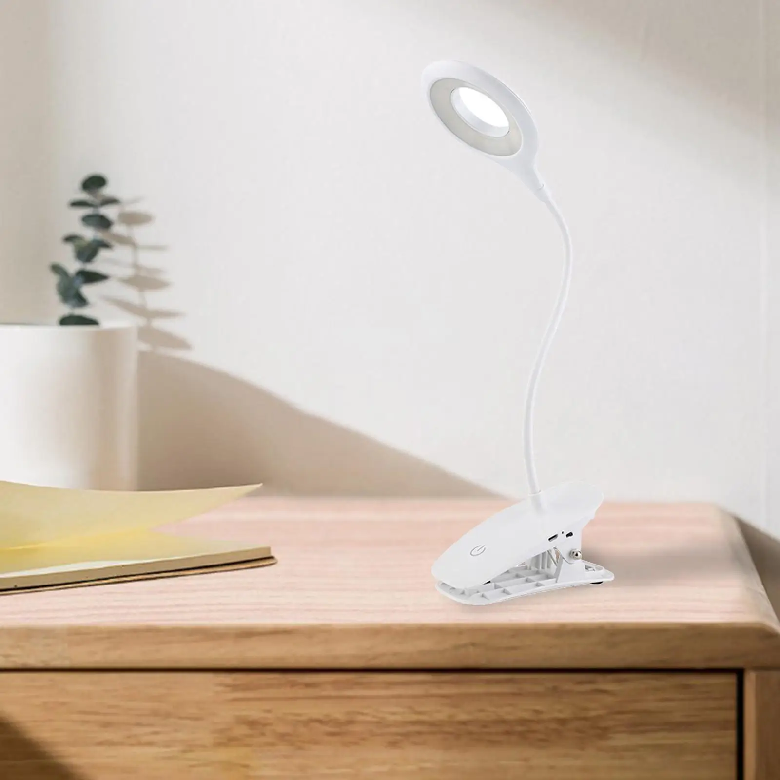 LED Reading Light with Clip - USB Rechargeable s , 20 LEDs Flexible Neck  Lamp,  Clamp Desk Lamps for Bed Headboard