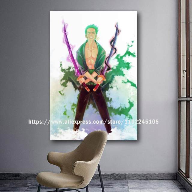 XYZNB Stampe e Quadri su Tela 5 Pezzi One Piece Zoro Anime Cartoon Pictures  Modern Poster Soggiorno Wall Art Pittura Modulare Home Decor con Cornice  (Taglia 1) : : Casa e cucina