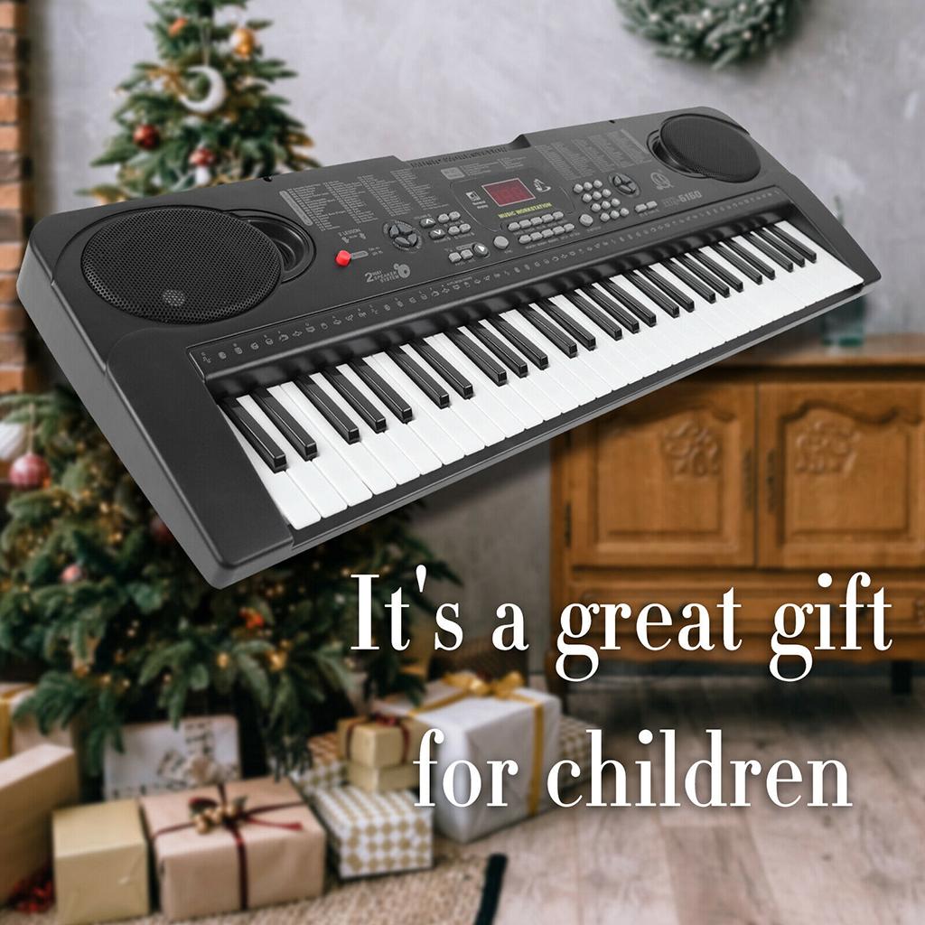 Digital Piano Electronic Keyboard 61 Key Educational Toys Stand for Kids