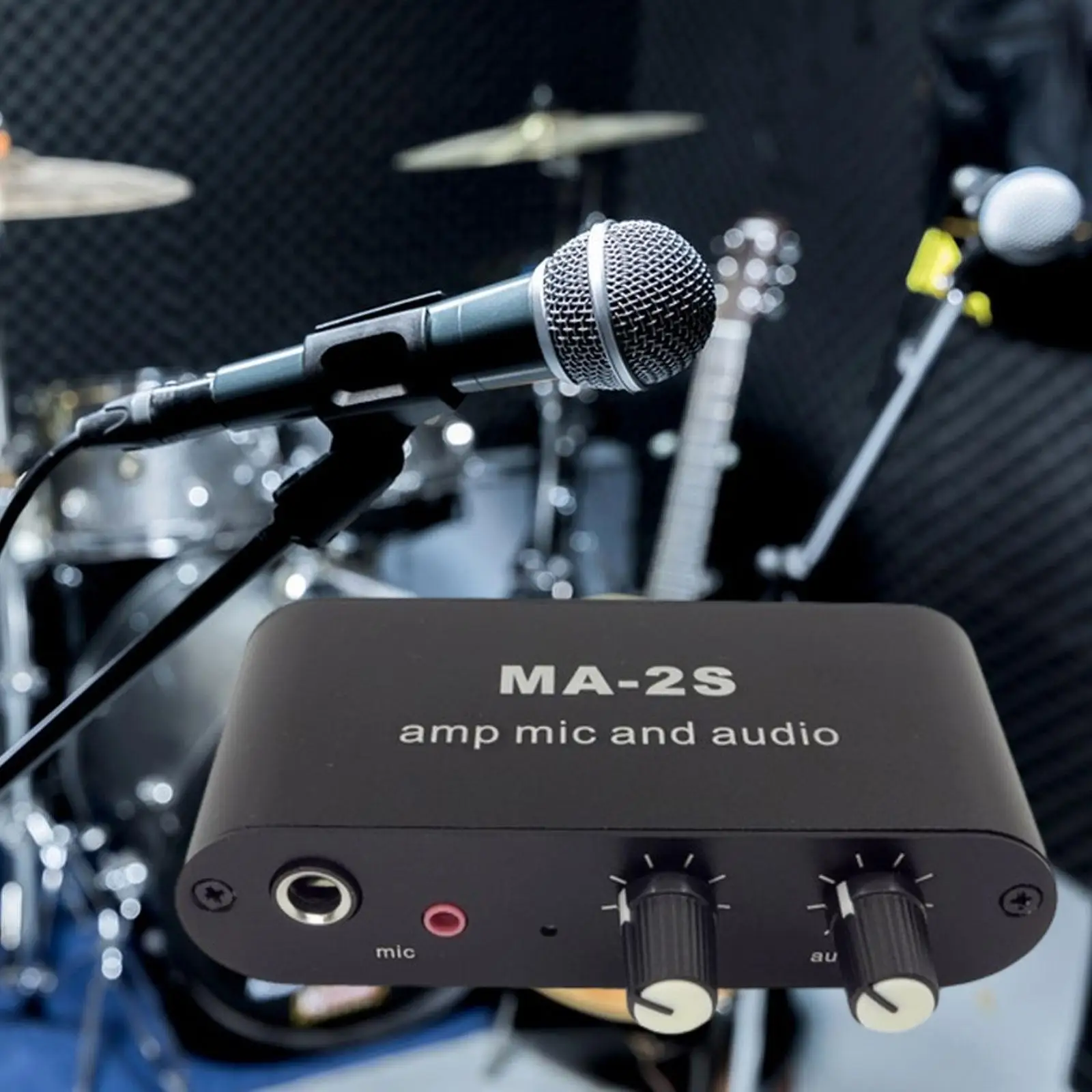 Condenser Microphone Amplifier Lightweight Durable Headphone Amplifier for Podcasts Singing Recording Stage Application
