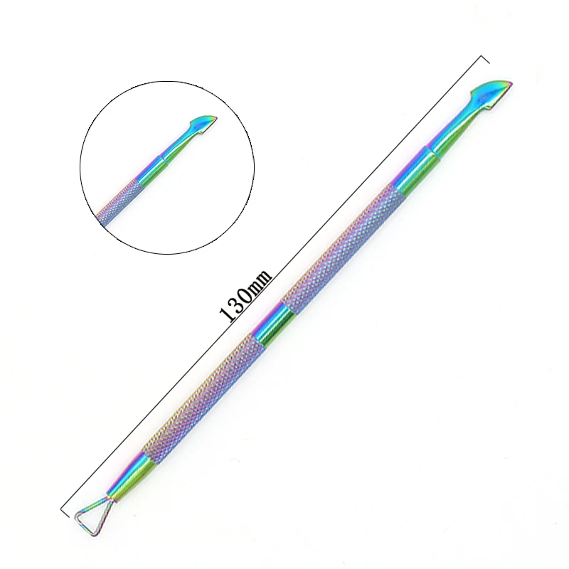 Stainless Steel Double-Ended Cuticle Pusher and Dead Skin Remover