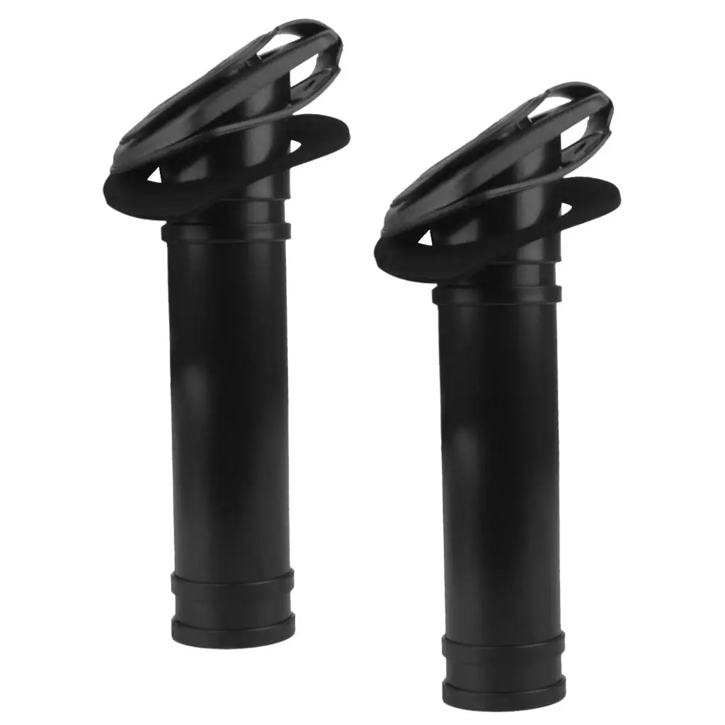 2 Pieces Black Nylon  Kayak  Fishing Rod Holder   with  Gasket and Screws Tackle Equipment