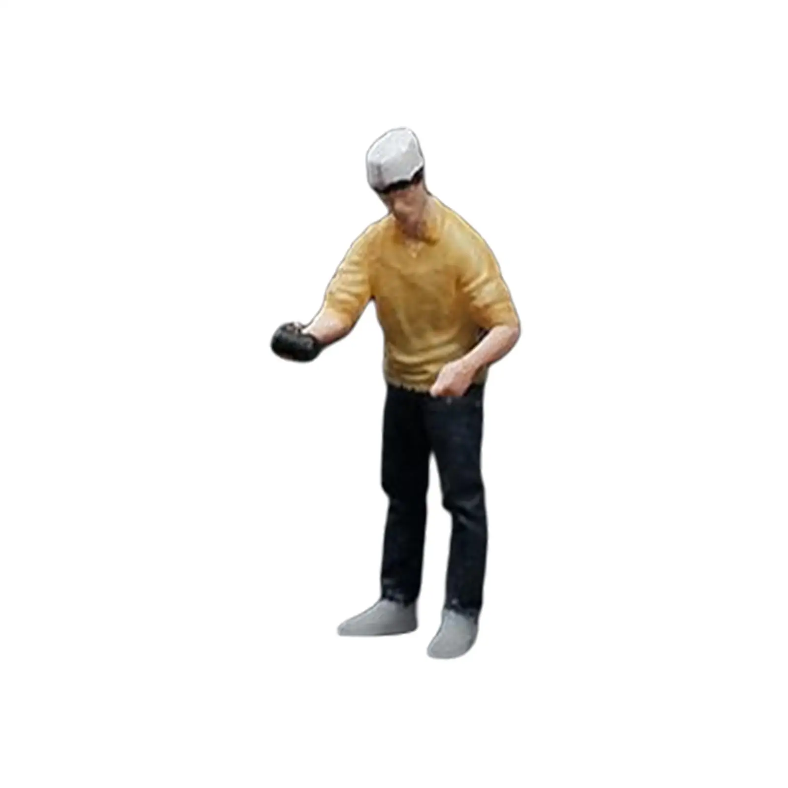 Hand Painted 1:64 BBQ Chef Figure People Model Miniature Dioramas Micro Landscape Ornaments