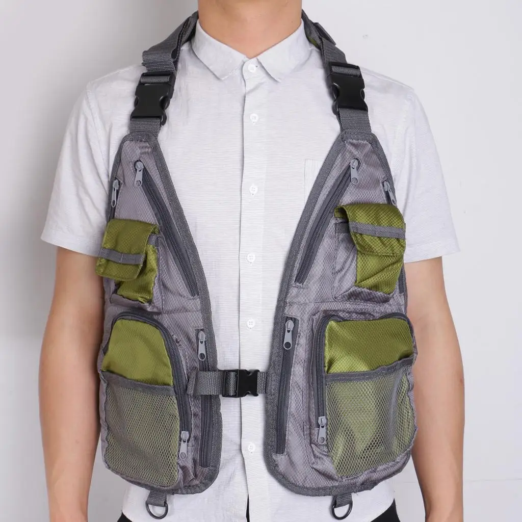 Adjustable Fly Fishing Vest Waistcoat Chest Bag Outdoor Fishing