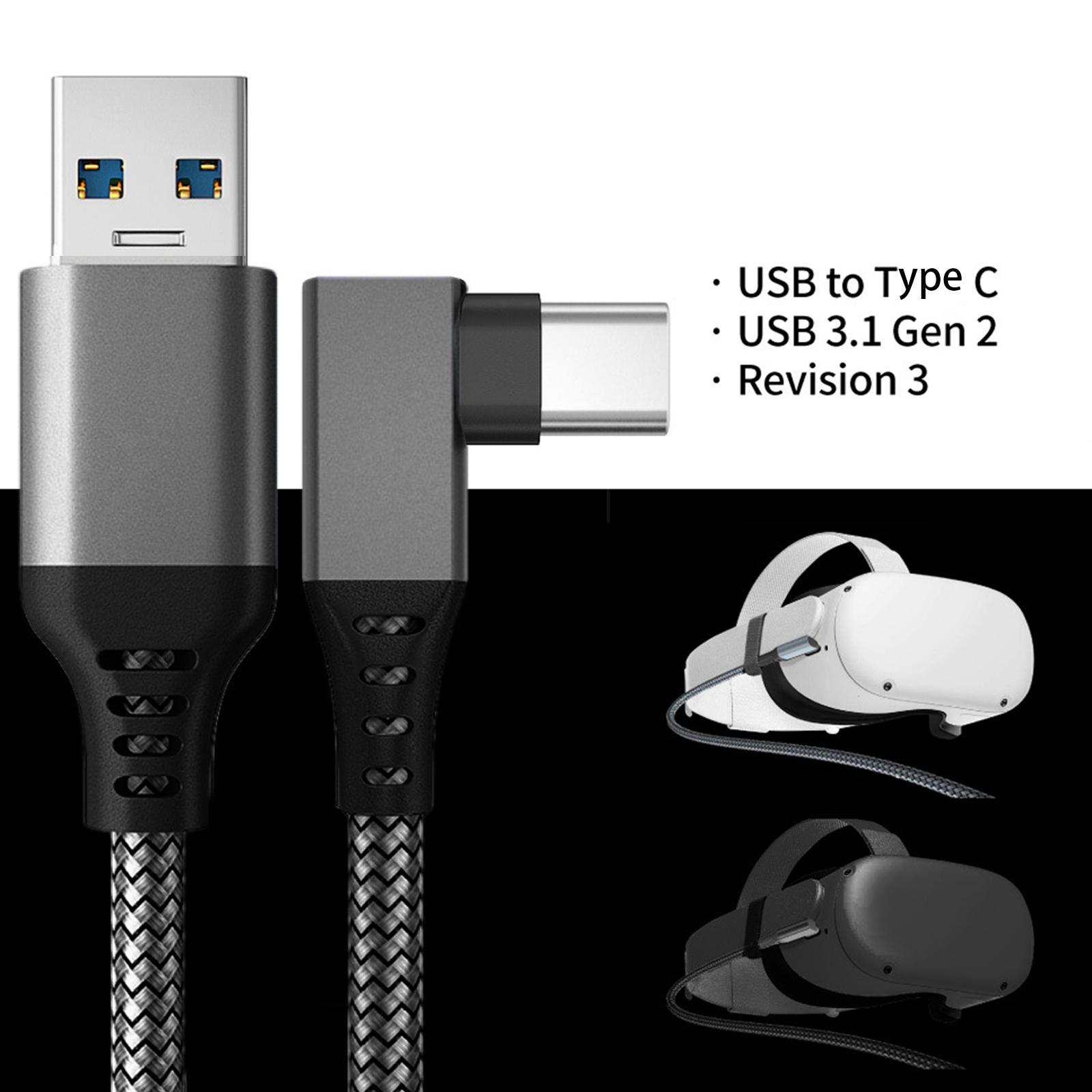 Link Cable, 5Gbps High Speed Data Transfer USB A to C, for Quest 2 VR Headset