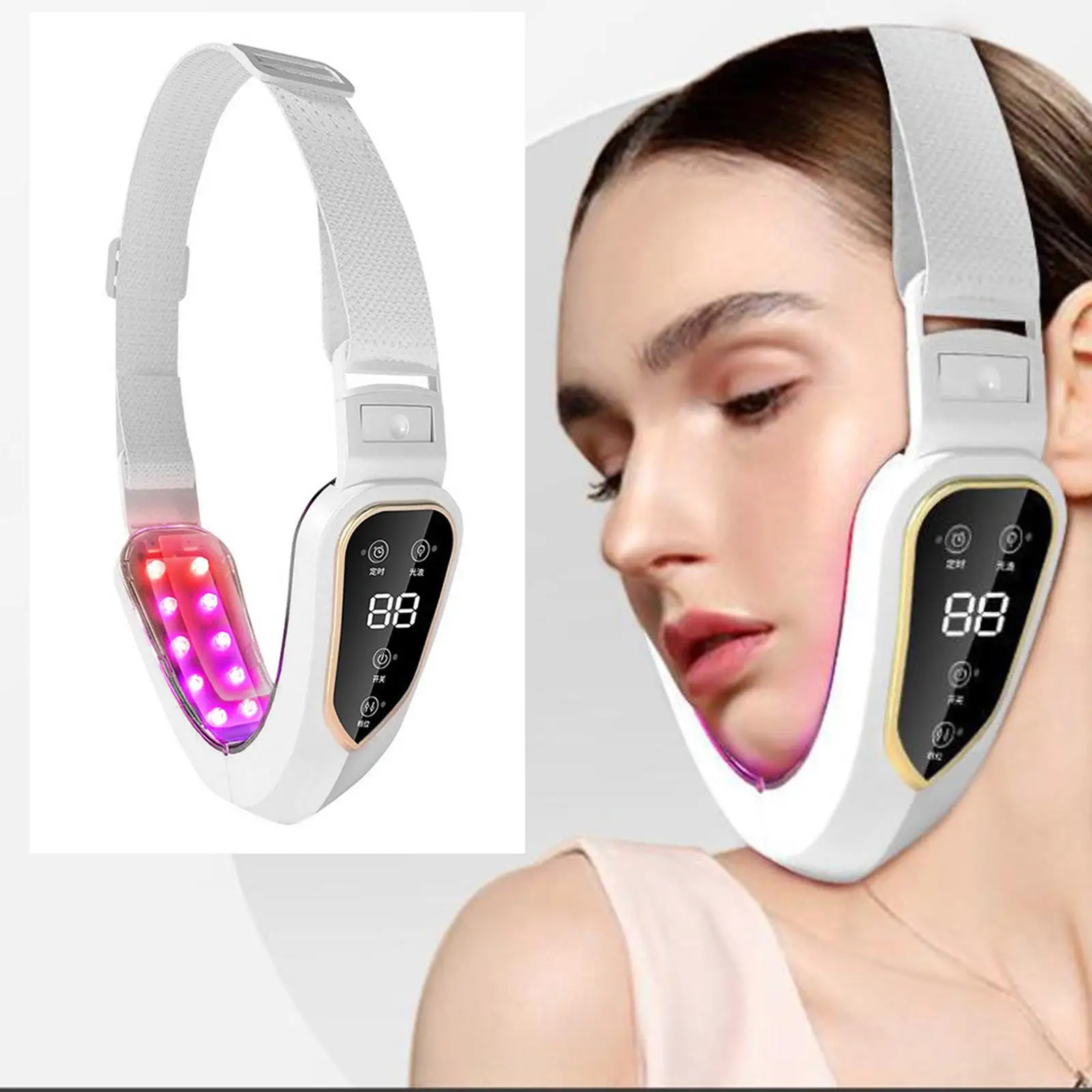 V Face Machine Electric Face Slimming Strap for Skin Toning Devices Face Lifting Firming Belt Double Chin Reducer Skin Care