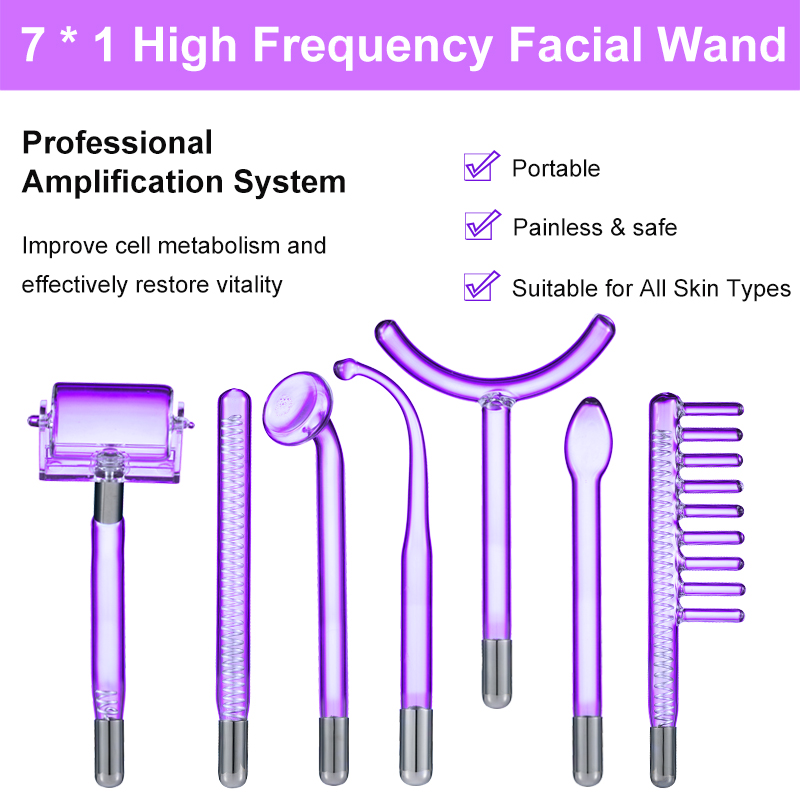 Best of 7 In1 High Frequency Electrode Wand Electrotherapy Glass Tube Acne Spot Remover Home Spa Beauty Facial Therapy Tool (no Handle） Reviews & Tips - Image 3