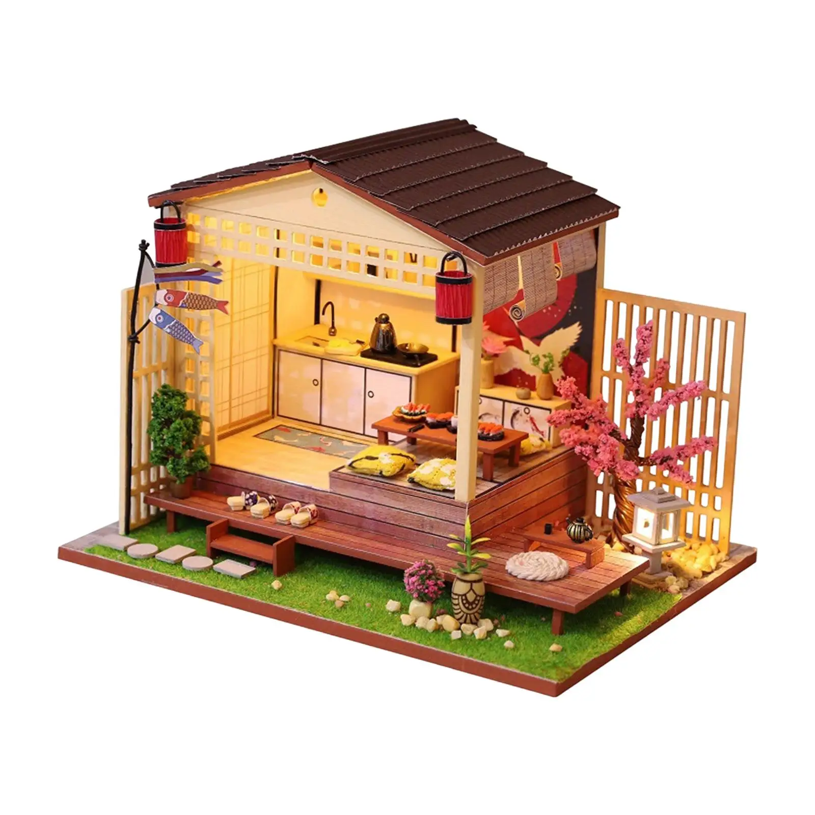 Creative Dollhouse with LED Light & Furniture 3D Puzzle Handcraft Cottage