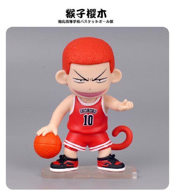 SHOHOKU 10 バスケットボールフィギュア New Anime Slam Dunk Shohoku #10 Hanamichi Sakuragi PVC