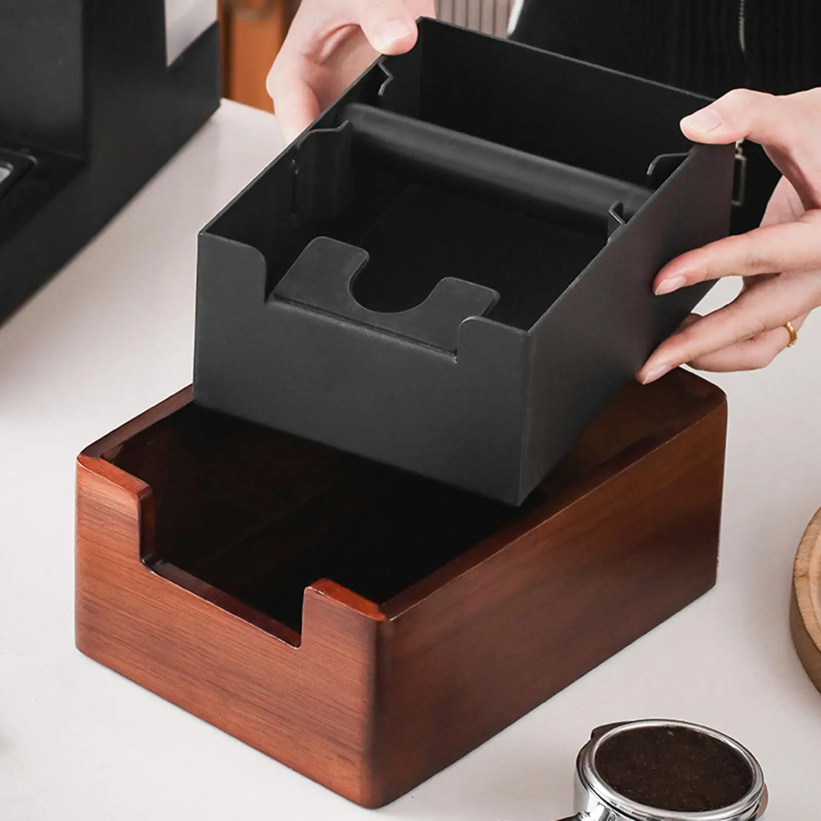 Coffee Knocking Box Detachable for Milk Tea shop Large Opening Universal