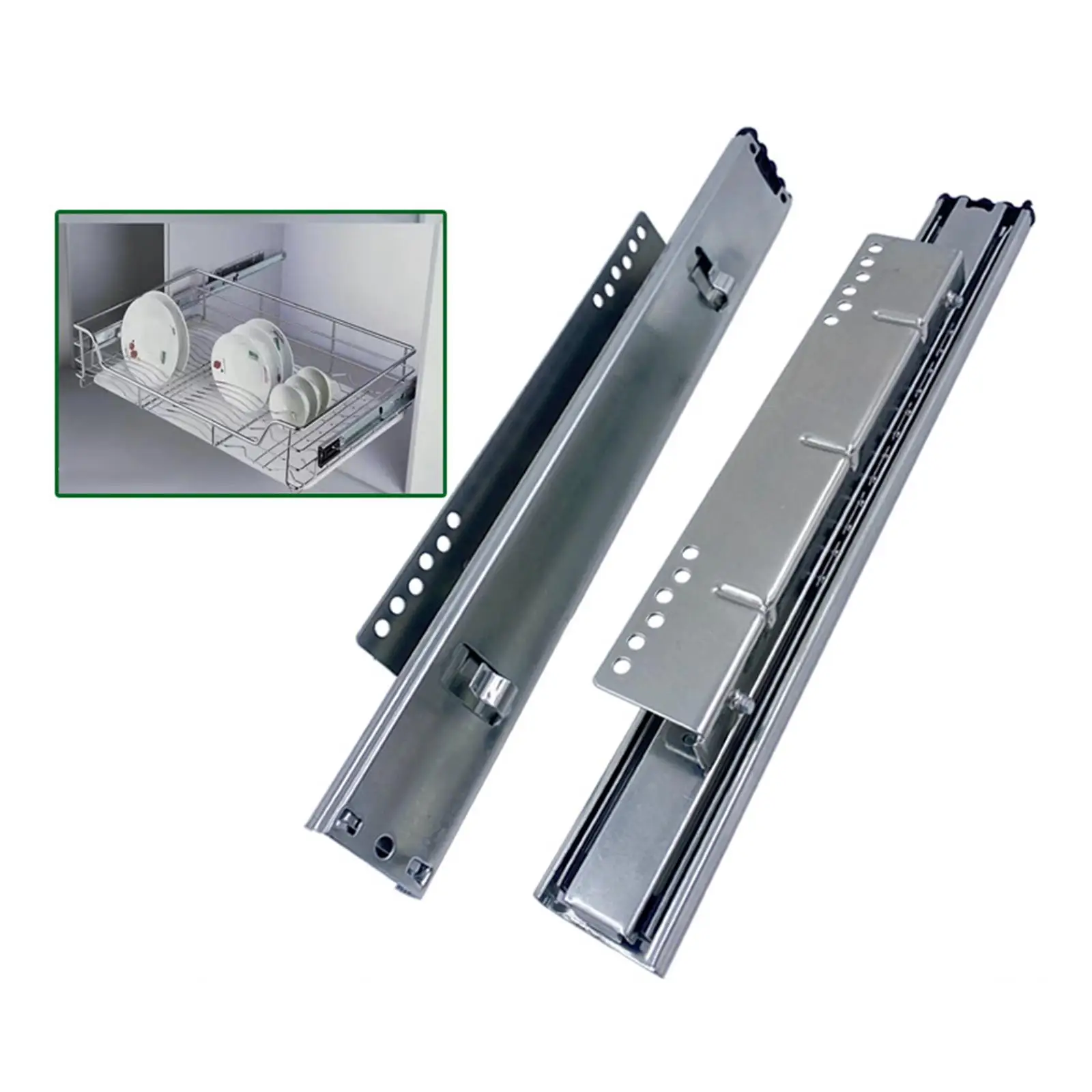 1 Pair Drawer Slides Heavy Duty Drawer Runners for Furniture Cabinet Kitchen