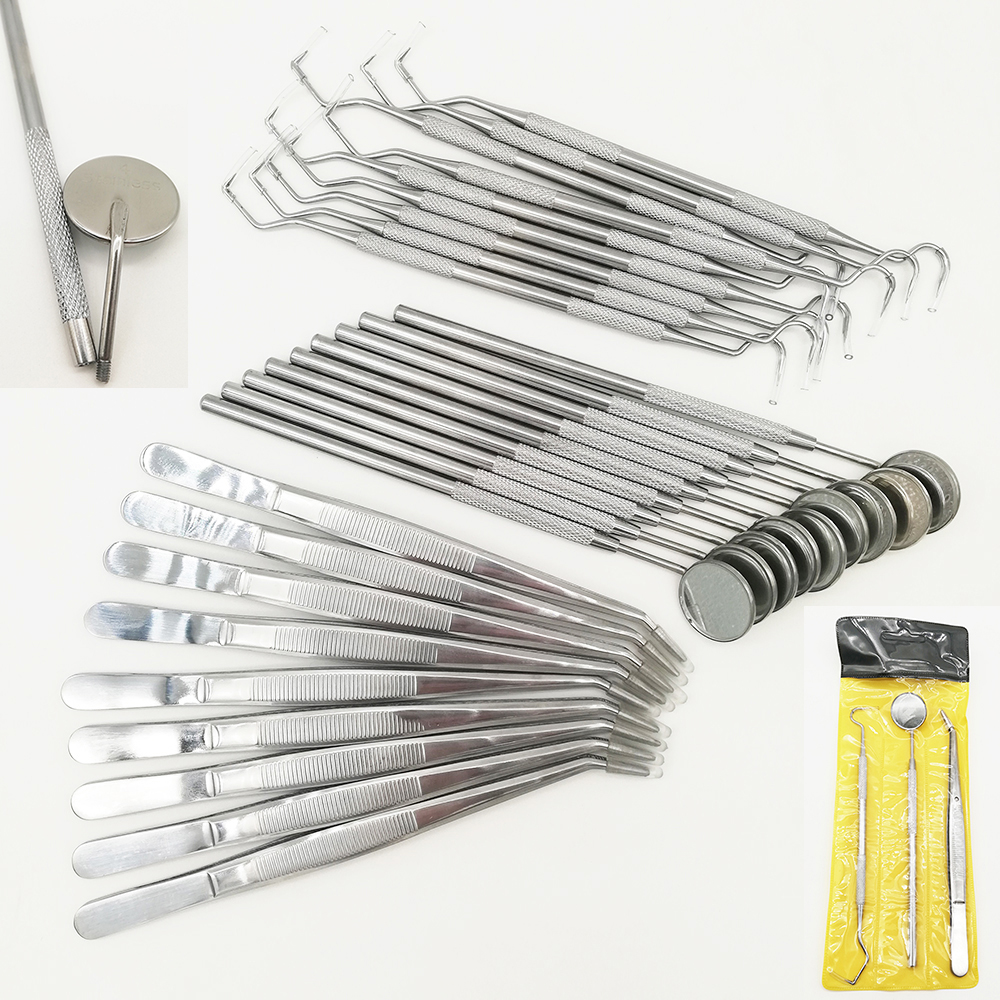 Best of 9 Set Dental Mirror Kit Dentistry Lab Mouth Mirror Dentists Pick Tool Teeth Scaler Dentist Tools Dental Materials Kits 3 Pcs / set Reviews & Tips