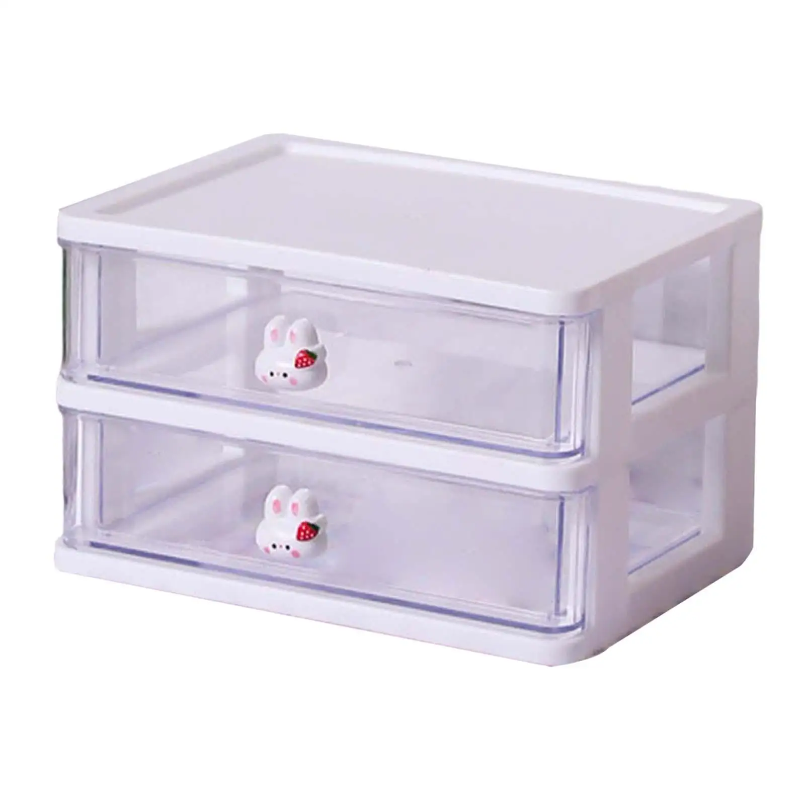 Desk Organizer with Drawer Makeup Holder Storage Drawers Case Cosmetic Organiser Case Tidy for Dressing Table Countertop Dorm