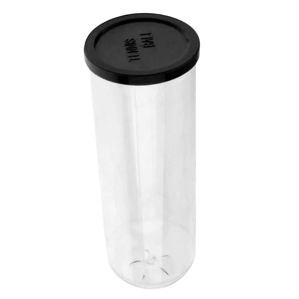 MagiDeal Portable Transparent Tennis Ball Can Holder Container Storage Tin Bucket Canister Hold 3 Tennis Balls