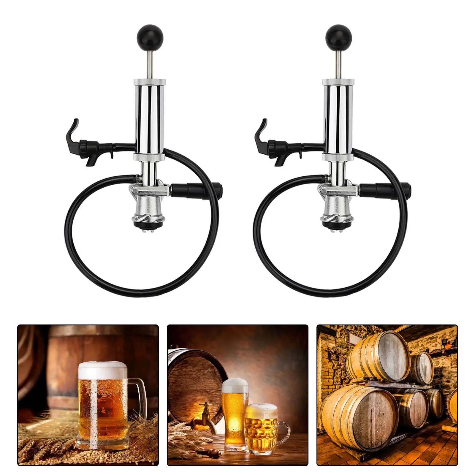 Beer Keg Taps Multipurpose S Type Pump Set Stable for Table Party Home