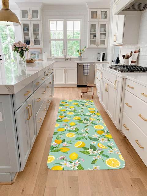 Non-slip Fruit Lemon Pattern Doormat For Indoor Entrance And Kitchen/bathroom  - Dirt Resistant And Soft On Feet - Temu