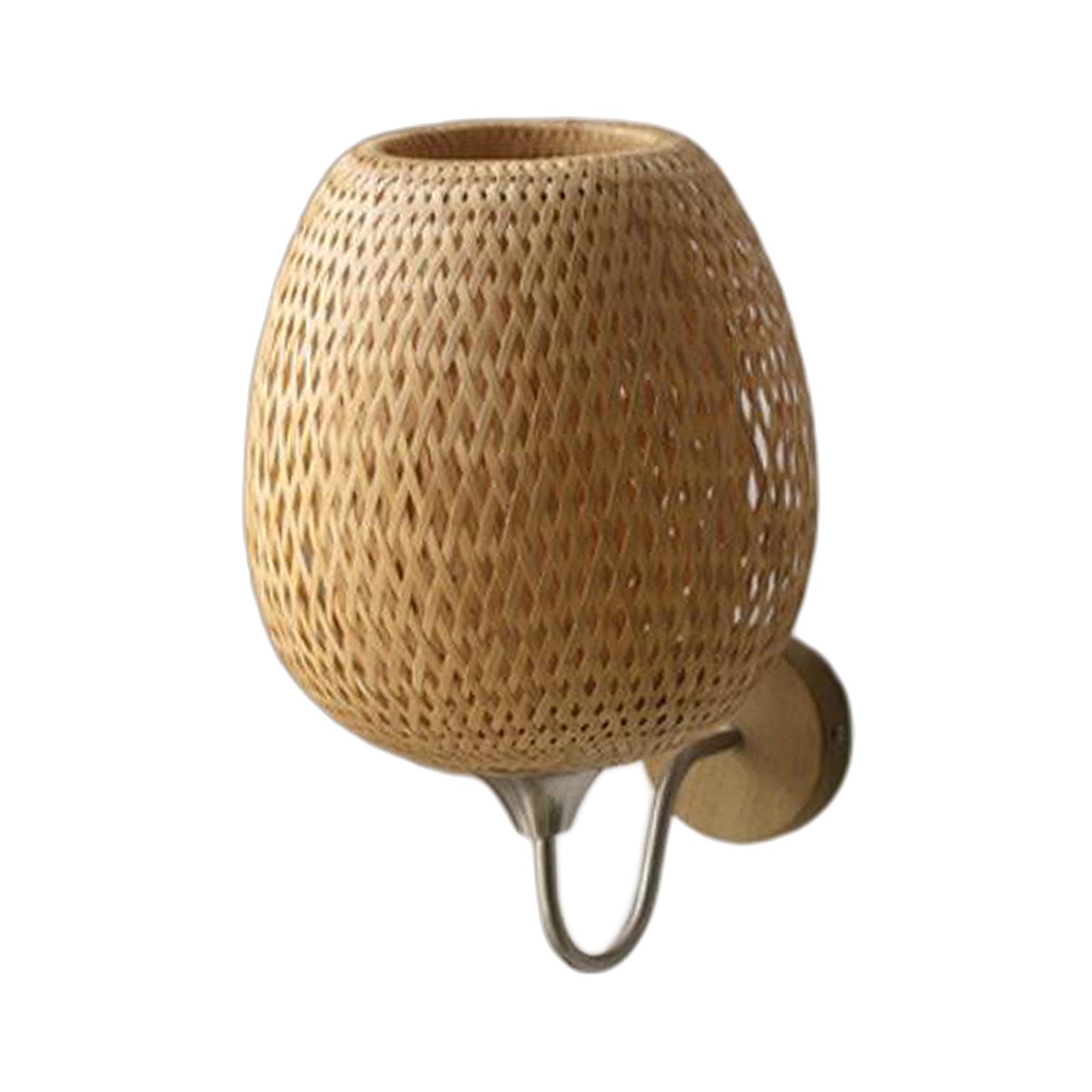 Rattan Bamboo Wall Sconce Light Fixture Vintage Lighting Fixture for Porch