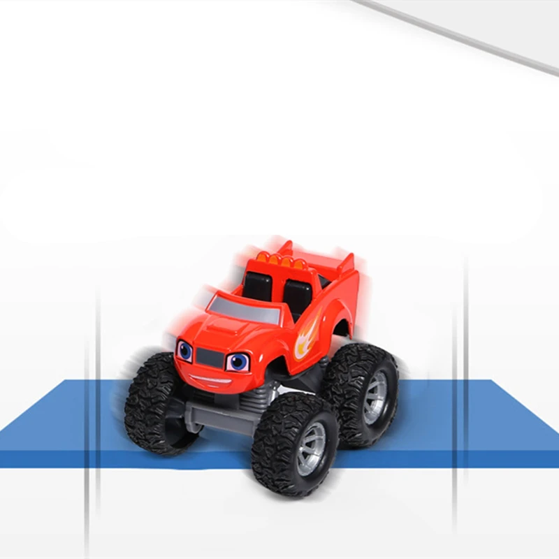 racing car toy 4Pcs Lot Monsters Machines Alloy Car Toys Russian Classic Blaze Model Vehicles Truck Cartoon Figure Game for Kids Birthday Gifts diecast model cars