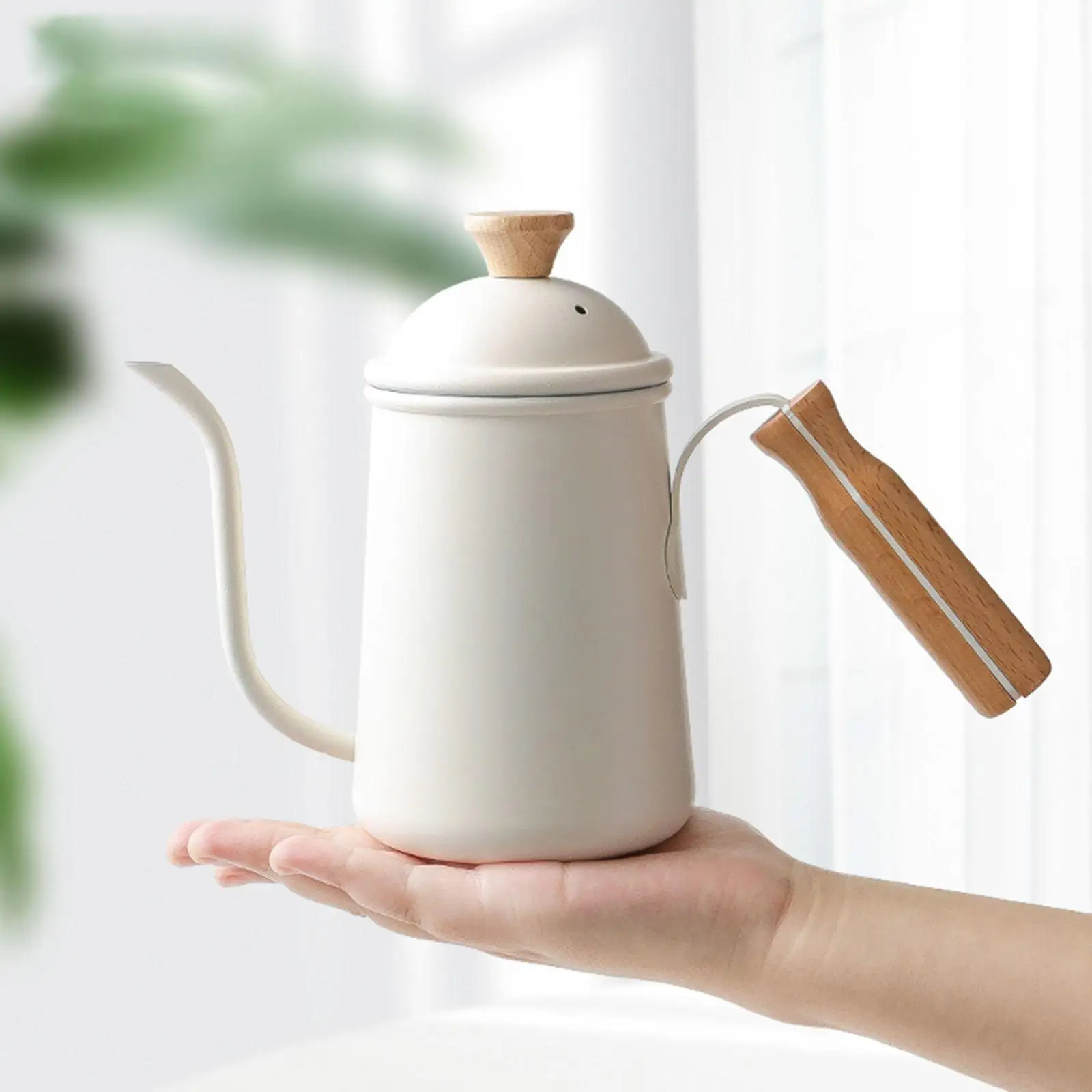 Neck Tea Pot Coffee Maker Kettle Long Narrow Coffee Drip Pot for Home Kitchen