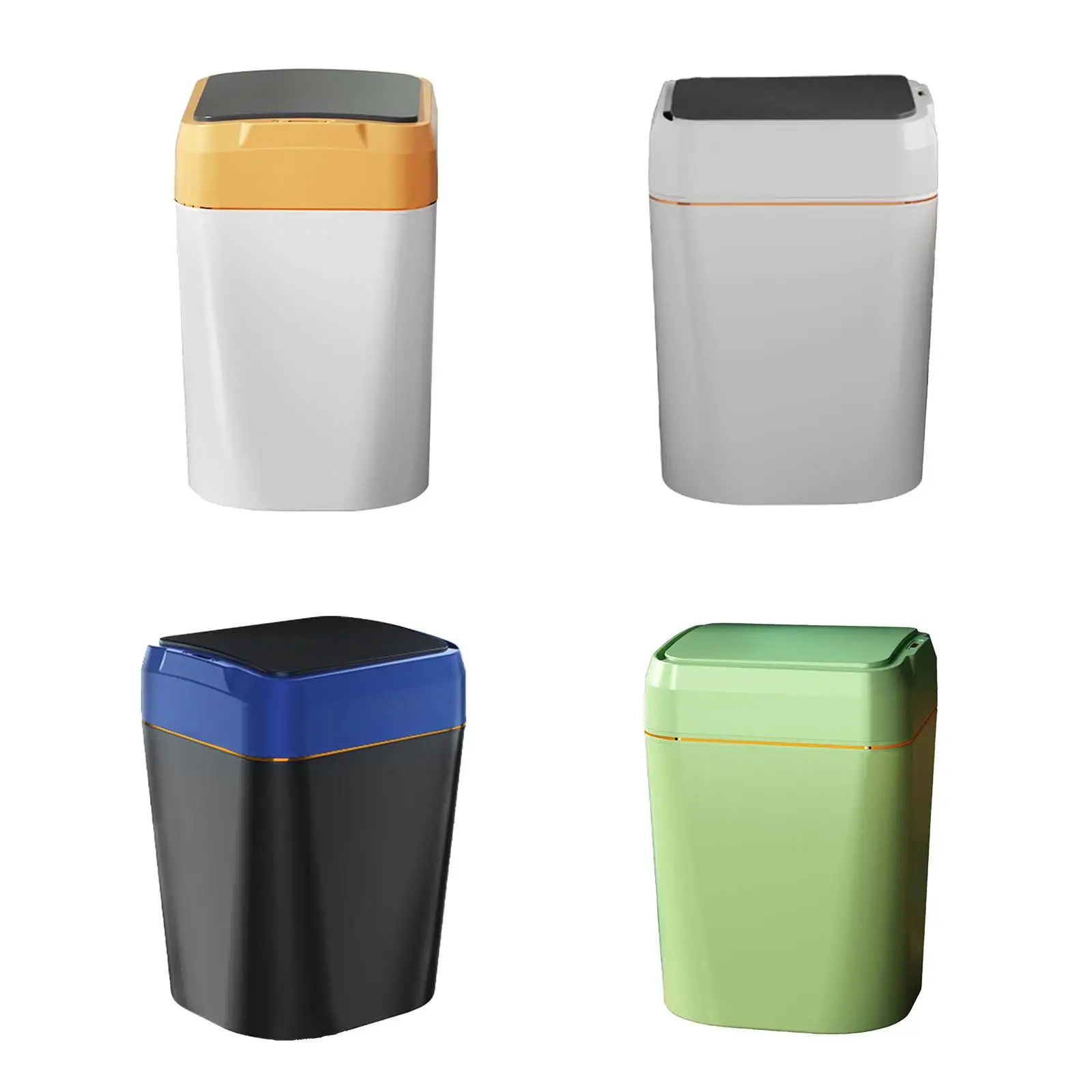 Touchless Trash Can Portable with Lid Rechargeable Bathroom Trash Cans with Lids for Office Living Room Outdoor Bathroom