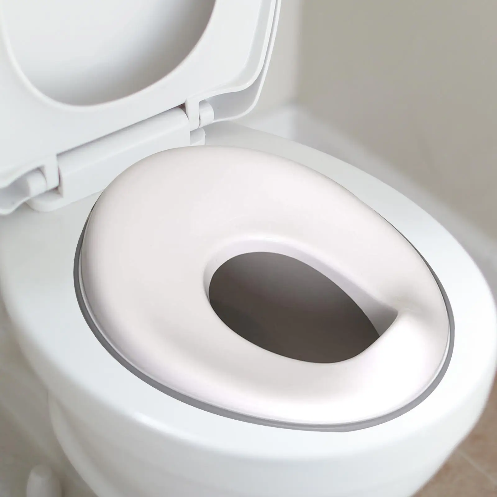 Toddler splash Fits Most Toilets Space Saving Non Slip Potty Seat Ring Toilet Trainer