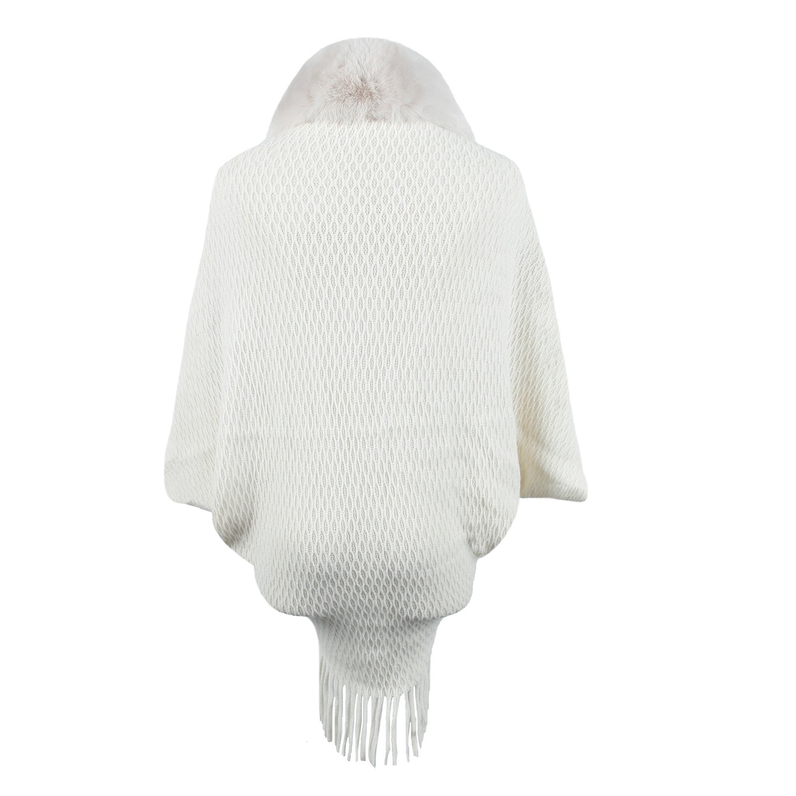 feminino, gola de pele sintética, tassel wraps,