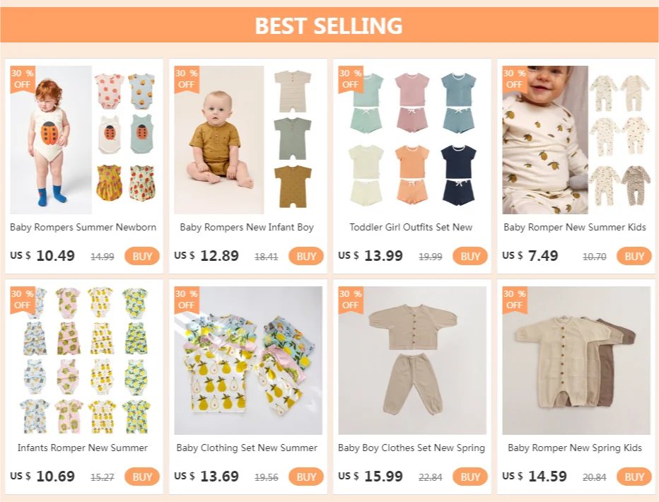 Infants Romper New Summer Baby Clothes Toddler Boys Girls Short Sleeve O-neck Cotton Fruit Print Jumpsuit Newborn Casual Onesie Cotton baby suit