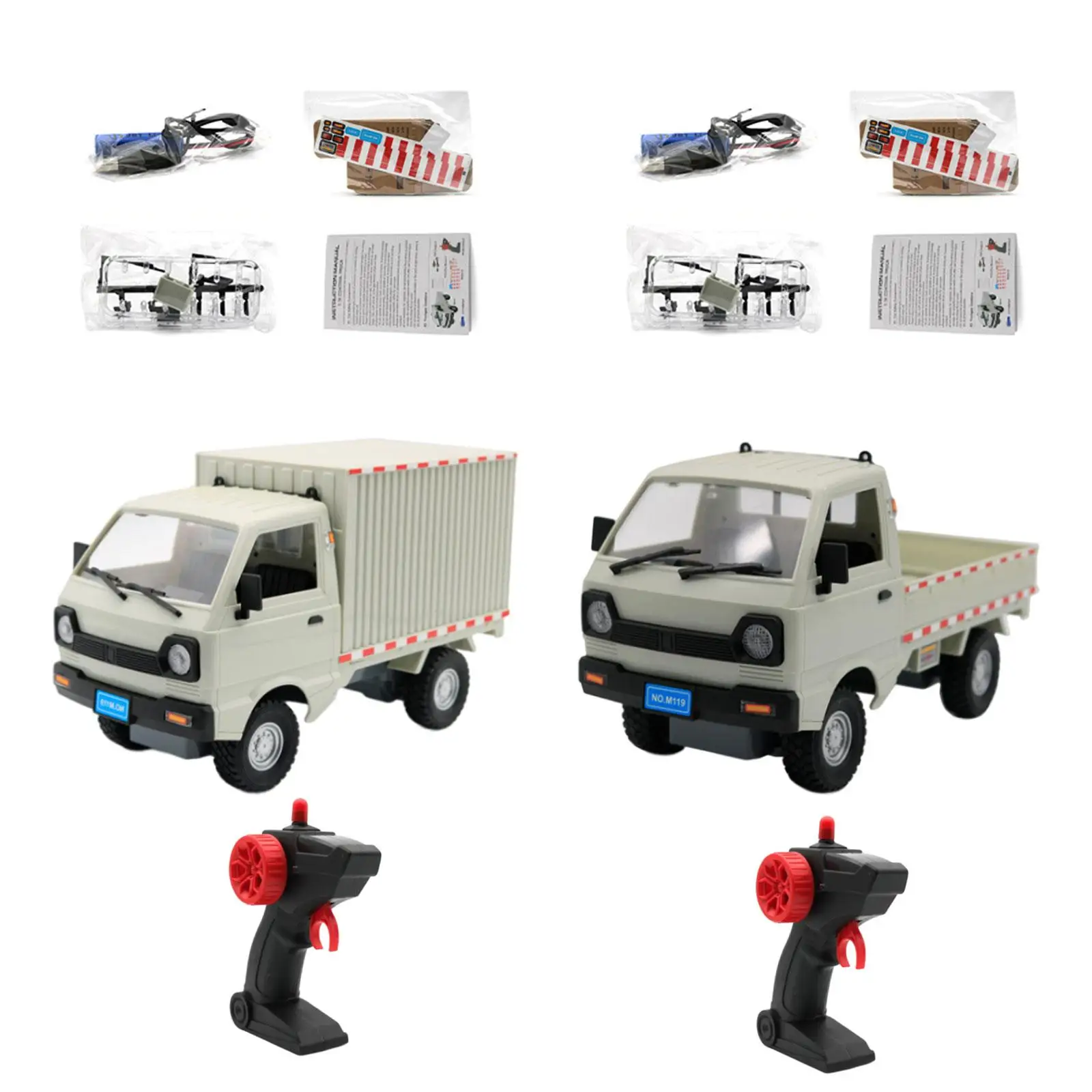 1:16 Scale High Speed RC Car Hobby Grade Cargo Truck with Headlights RC Vehicles Off Road RC Truck 2WD Wheel Drive Boy Toy Gifts