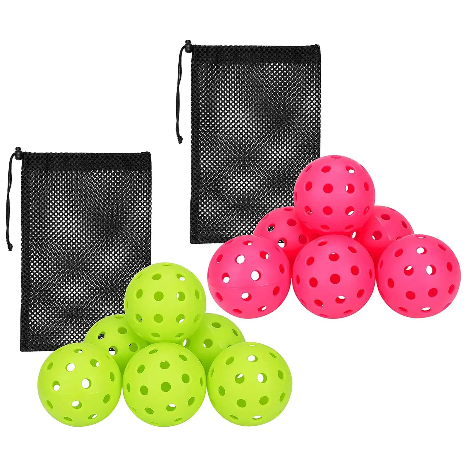 Pack of 6 Pickleball Balls Official Size Ball Durable Golf Hollow Ball