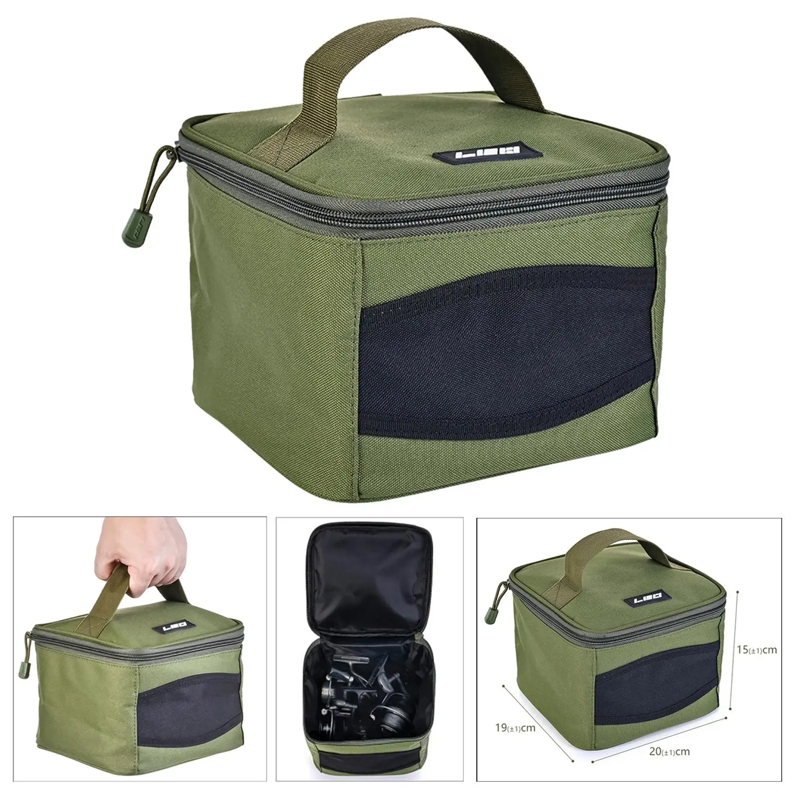 Multifunctional Fishing Reel Storage Bag Dust Proof Durable Protective Case Oxford Fishing Tackle Pack for Camping Hiking