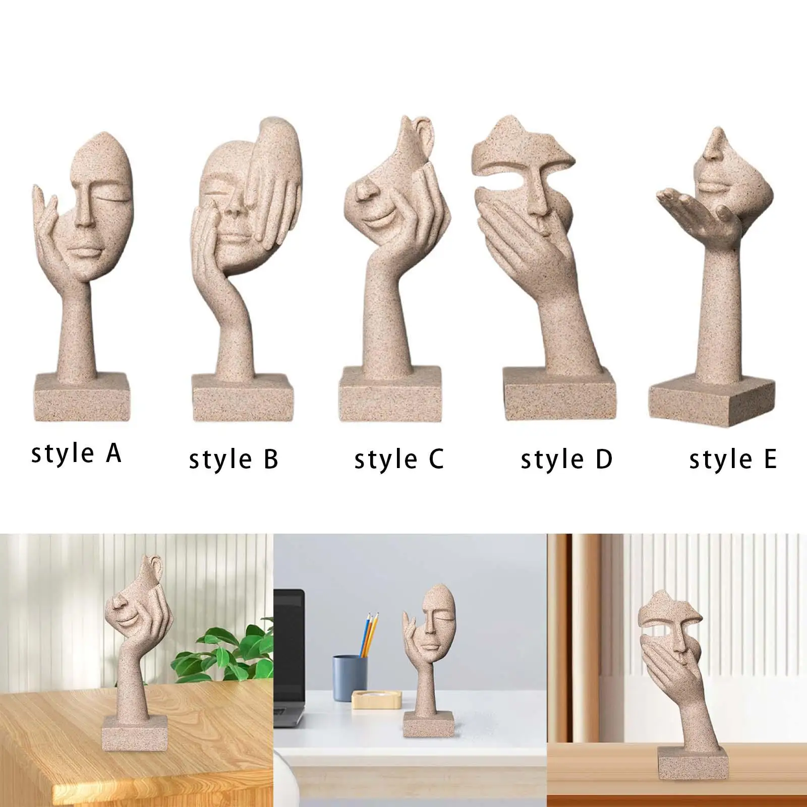 Abstract Art Figurine Modern Decoration Decorative for Desk Home Bookcase