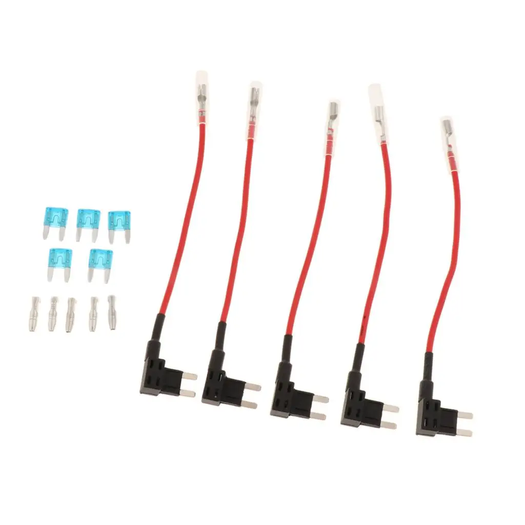 5 Pieces Adapter Auto APM  Auto Micro Tap Fuse Holder ATM Add A Circuit