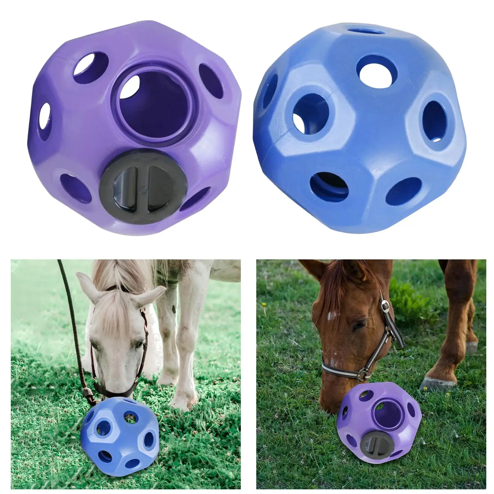 Fun Horse Treat Ball Slow Feed Hay Ball Hay Feeding Toy Hay Feeder Ball Horse Feeder Toys for Horse Stable Stall Trailer Rest