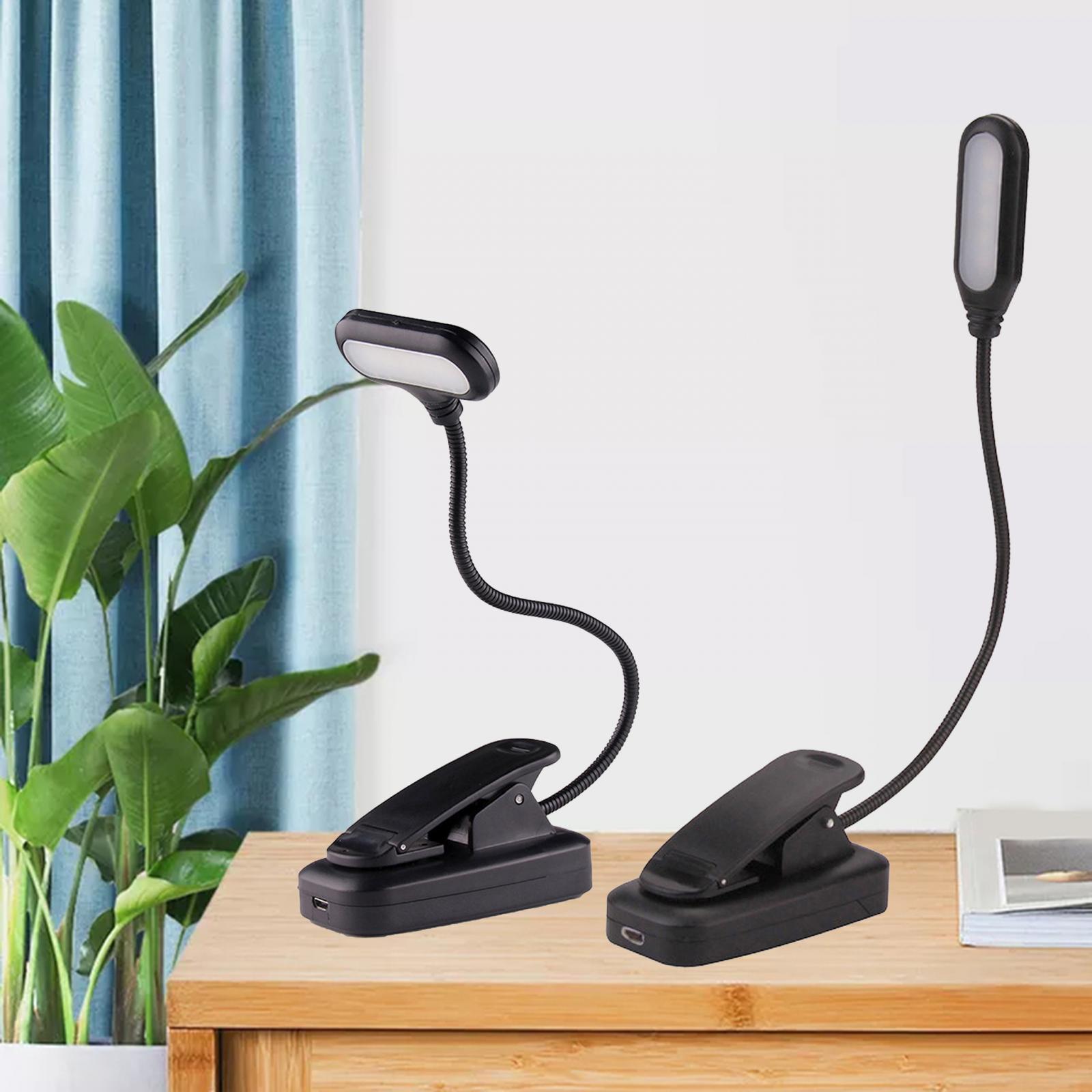 Clip on Reading Light Gooseneck Portable Modern LED Desk Lamp Reading Book Light Bed Lamp for Office Students Piano Dorm Bedside