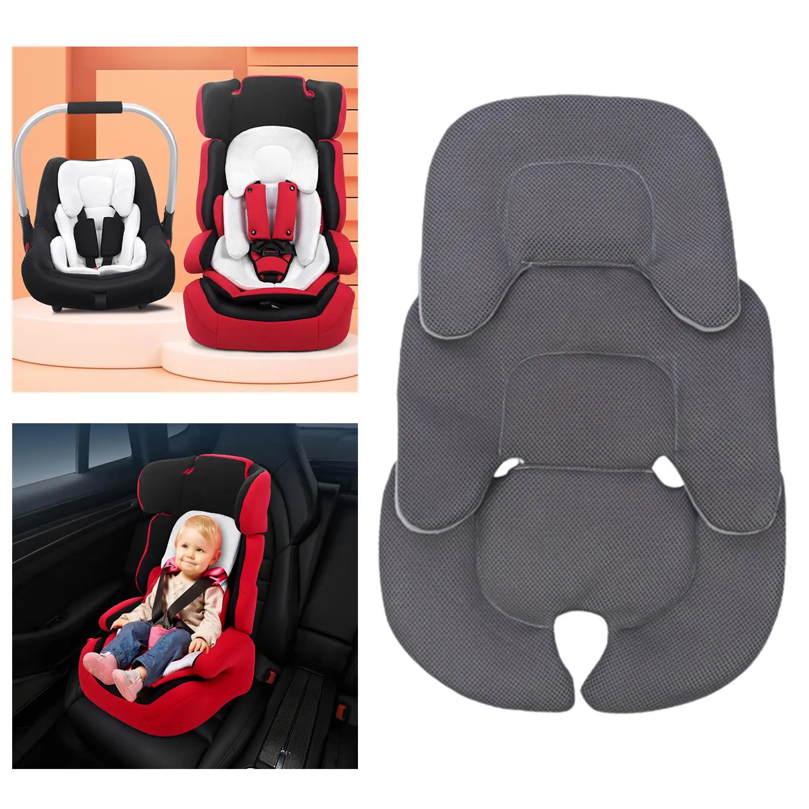 baby stroller accessories box Baby Stroller Cushion Head and Body Support Pillow Car Seat Pad Liner Baby Shower Gifts Car Seat Insert for Baby Newborn Infant baby jogger double stroller accessories	
