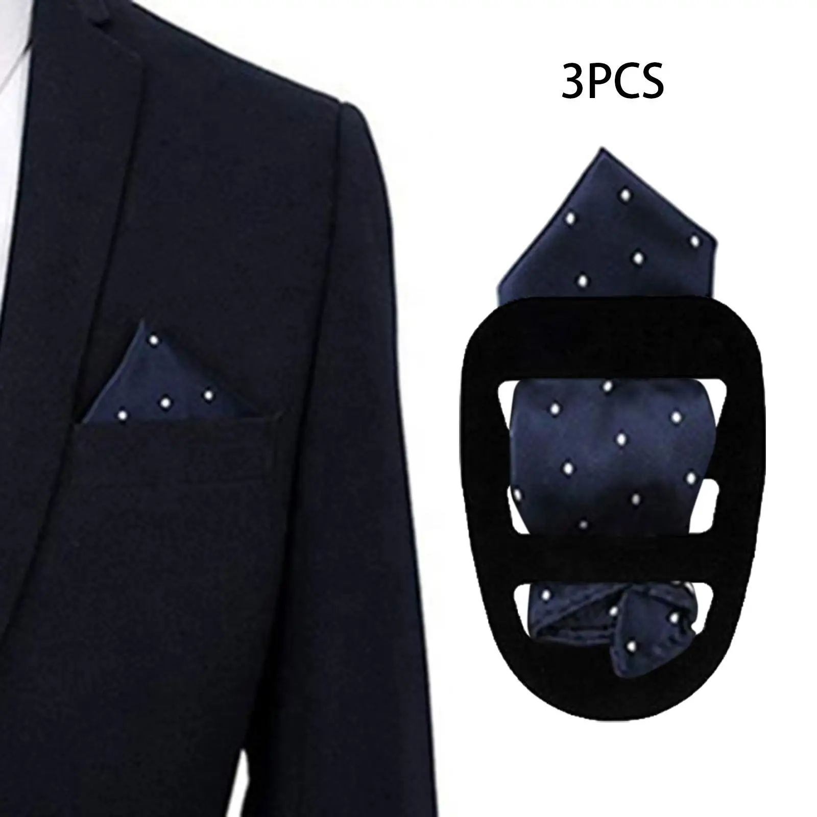 3Pcs Handkerchief Keeper Fixing Bracket Support Universal Square Scarf Holder for Mens suits Accessories Tuxedos Vests Jackets