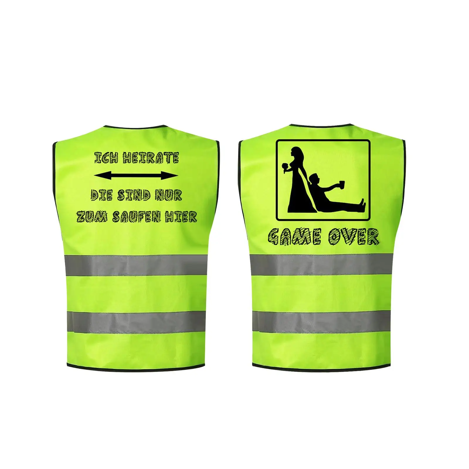 Men Reflective Vest High Visibility Waistcoat for Photography Carnivals