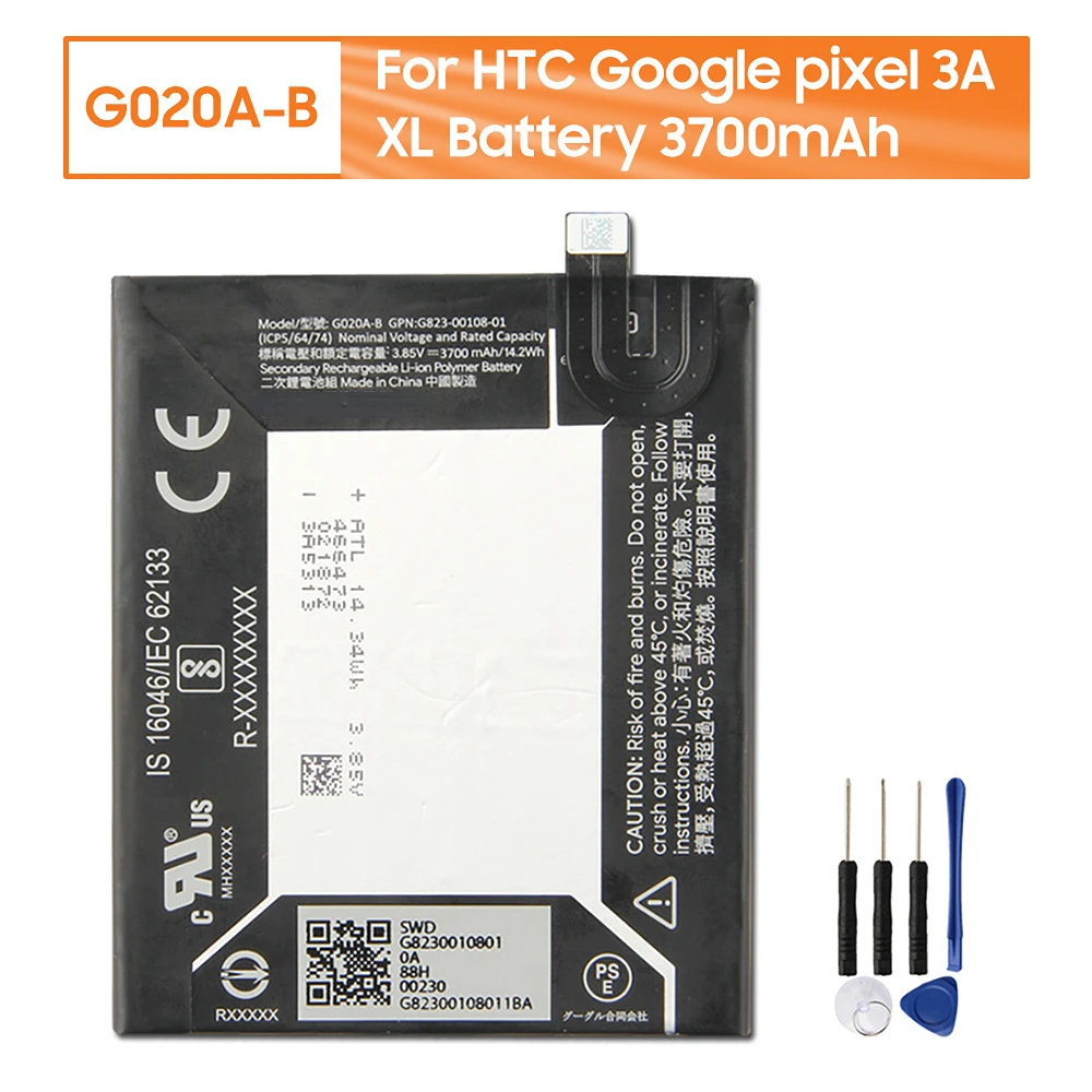 Google Pixel 3A, XL 3700mAh, G020E-B, 3 Lite, 3000mAh