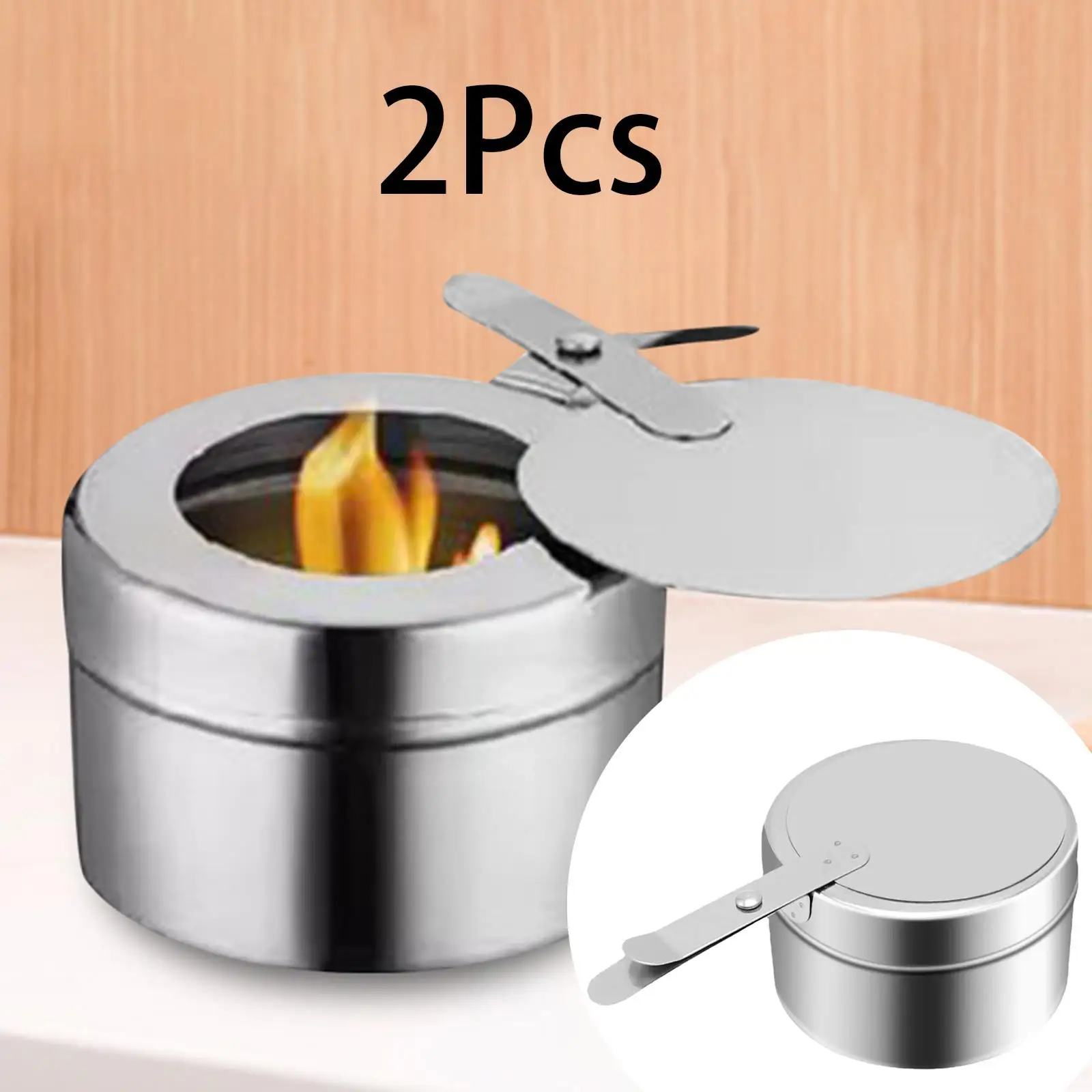 2x Buffet Warmer Warming Trays Heat Fuel Buffet Server Parties Fuel Cans Holder Set for Party Food Warmer Barbecue Buffet Server